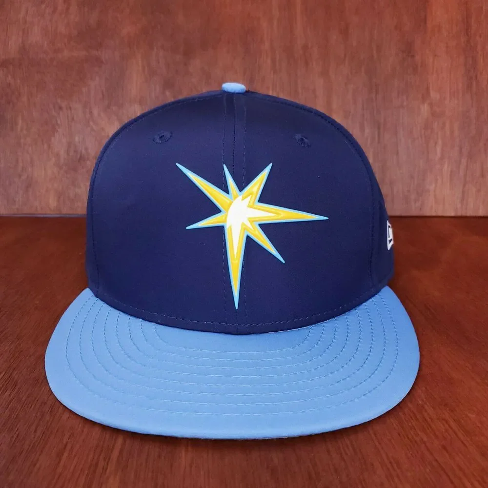 Tampa Bay‎ Rays New Era MLB 59fifty 5950 7 7/8 Hat Cap 3D Logo Navy Blue New